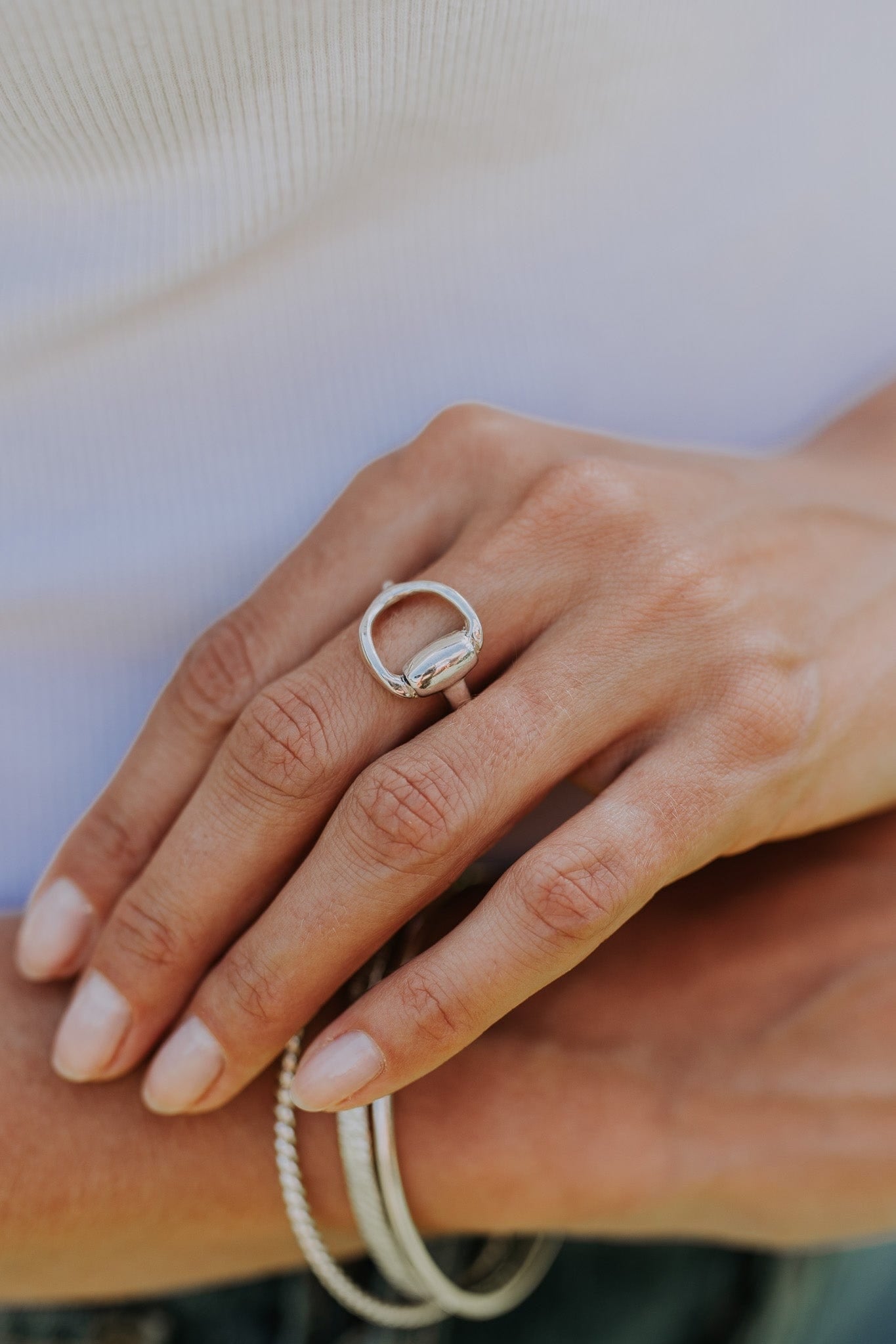 Statement Sterling Silver Snaffle ring for horse lovers