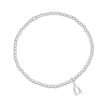 Silver Stirrup Orb Bracelet