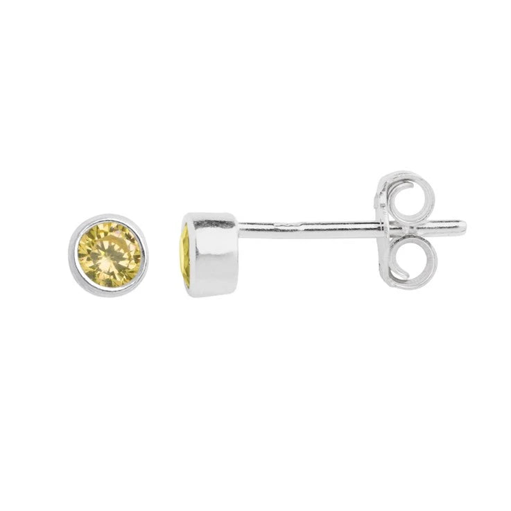 Silver Garnet Birthstone Earrings