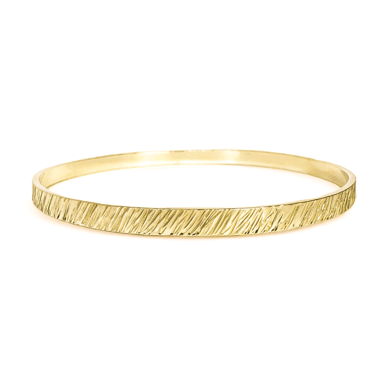 The Silver Stable- Handcrafted British Jewellery Hammered Gold Maxi Stacking Bangle Bangles