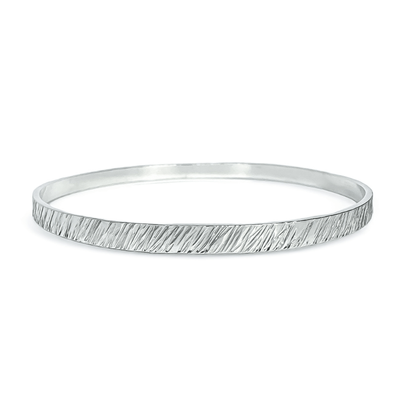 The Silver Stable- Handcrafted British Jewellery Hammered Maxi Stacking Bangle Bangles