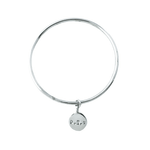 The Silver Stable- Handcrafted British Jewellery Hammered Silver Disc Stacking Bangle Bangles