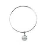 The Silver Stable- Handcrafted British Jewellery Hammered Silver Disc Stacking Bangle Bangles