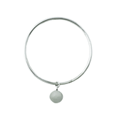 The Silver Stable- Handcrafted British Jewellery Hammered Silver Disc Stacking Bangle Bangles