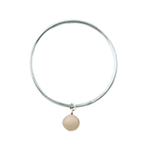 The Silver Stable- Handcrafted British Jewellery Personalised Gold Disc Mini Stacking Bangle Bangles