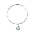 The Silver Stable- Handcrafted British Jewellery Personalised Silver Disc Stacking Bangle Bangles