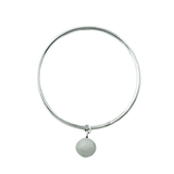 The Silver Stable- Handcrafted British Jewellery Personalised Silver Disc Stacking Bangle Bangles