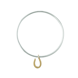 The Silver Stable- Handcrafted British Jewellery Small / Gold Silver Horseshoe Stacking Bangle Bangles