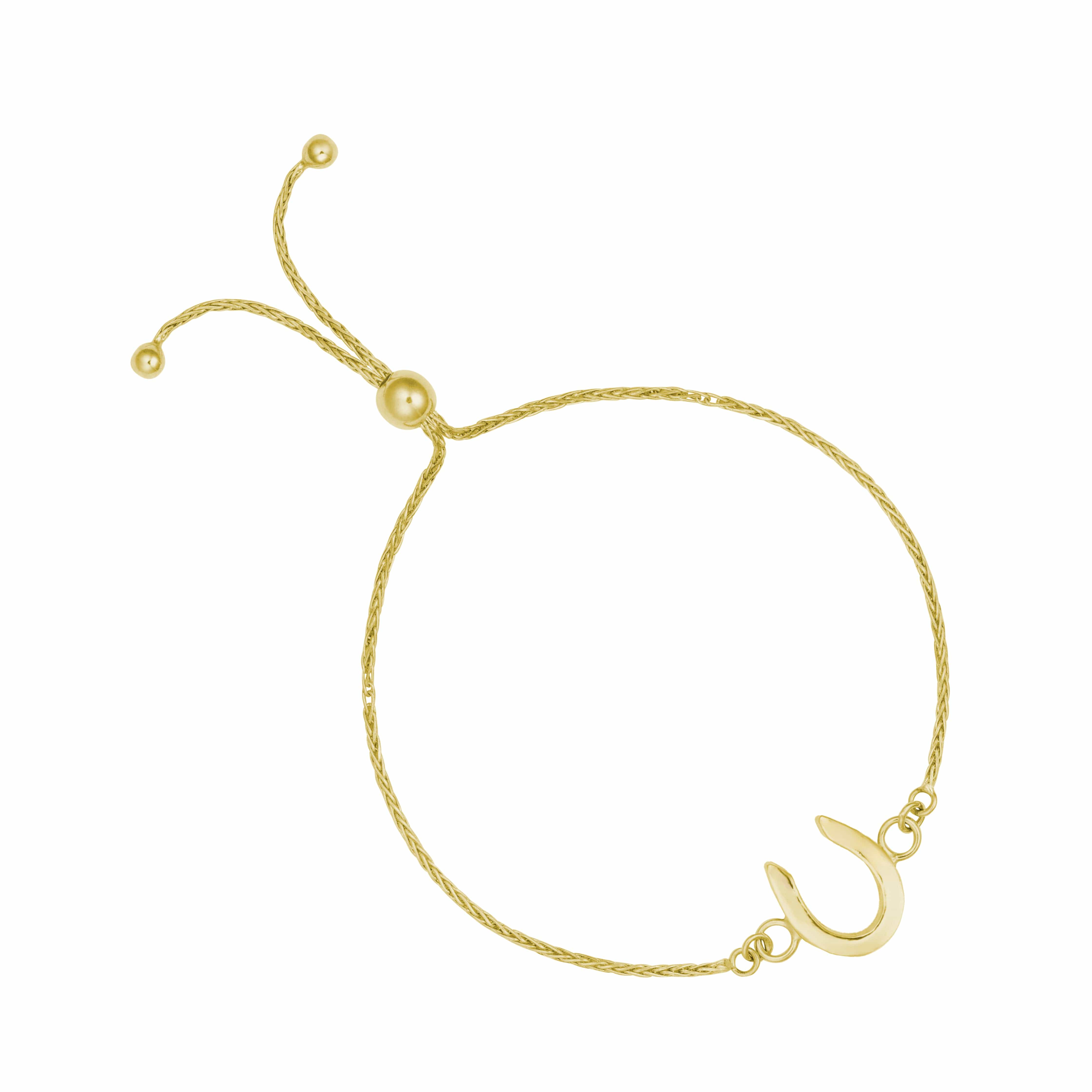 The Silver Stable- Handcrafted British Jewellery Gold Adjustable Silver Horseshoe Bracelet Bracelets