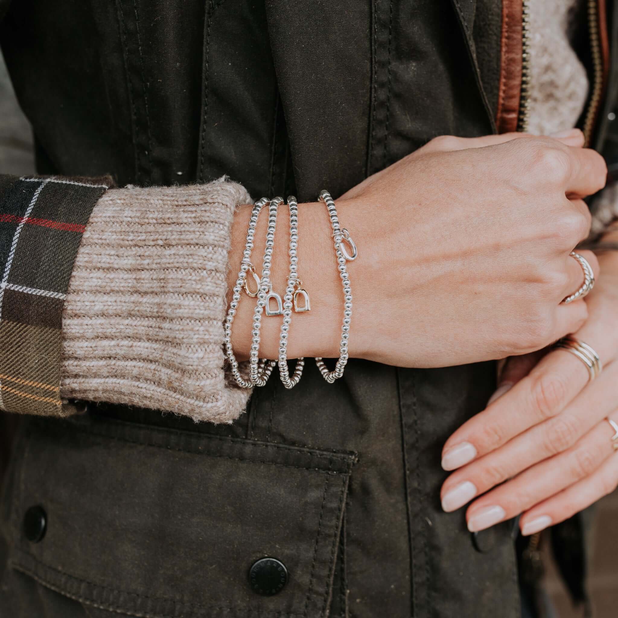 The Silver Stable- Handcrafted British Jewellery Gold Horseshoe Orb Bracelet Bracelets