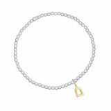 The Silver Stable- Handcrafted British Jewellery Gold Stirrup Orb Bracelet Bracelets
