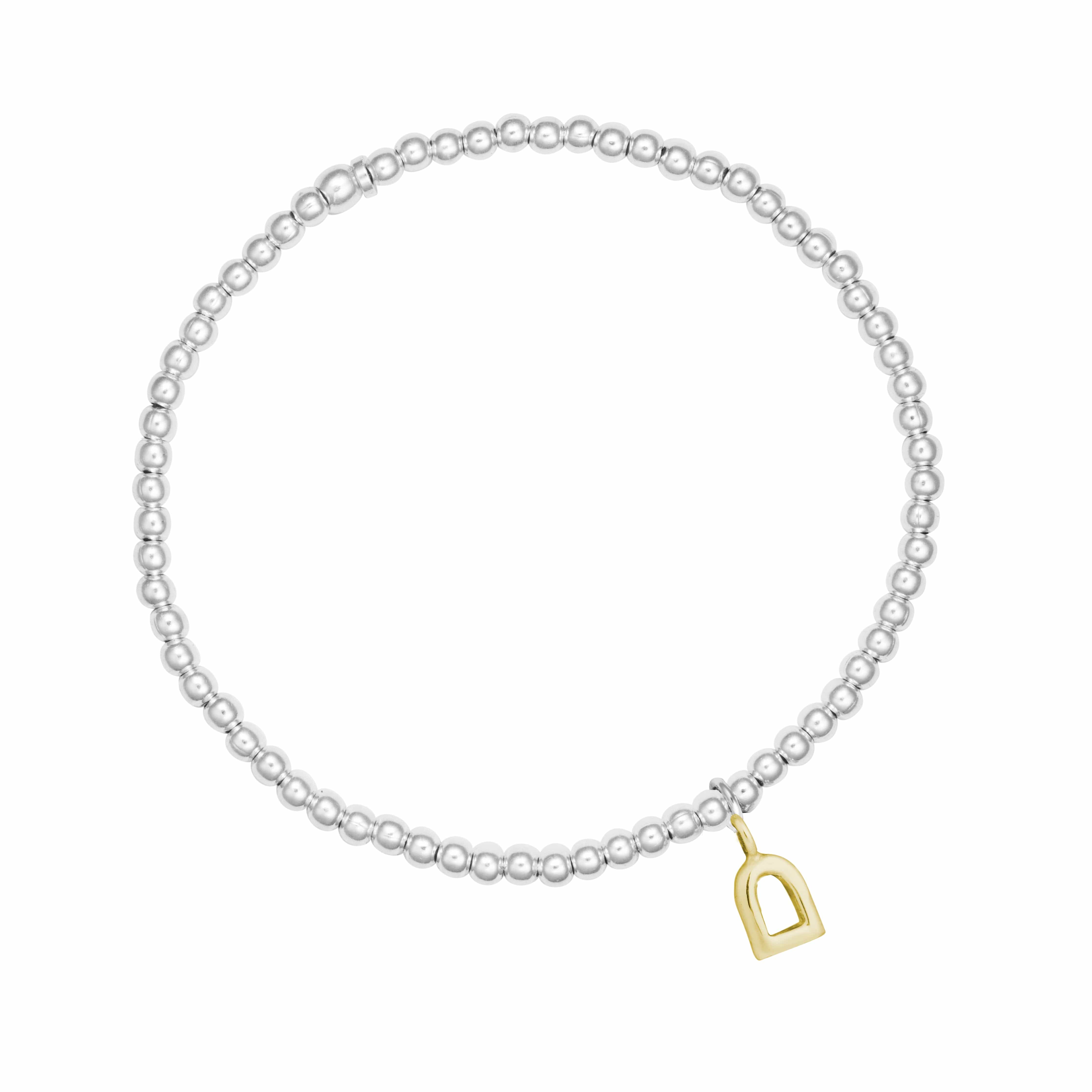 The Silver Stable- Handcrafted British Jewellery Gold Stirrup Orb Bracelet Bracelets