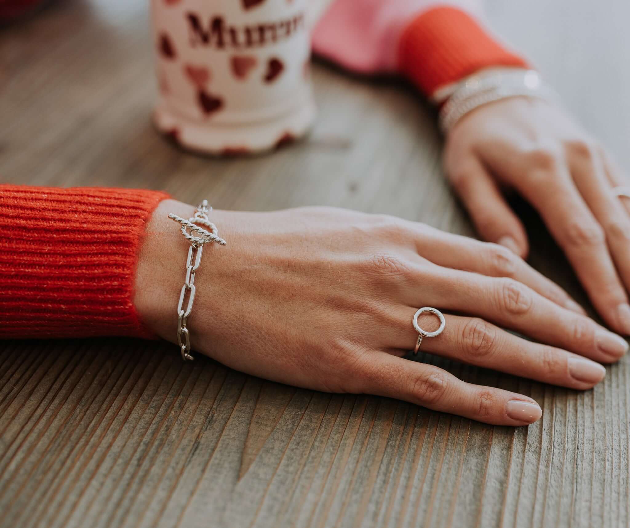 The Silver Stable- Handcrafted British Jewellery Silver & Gold T Bar Trace Bracelet Bracelets