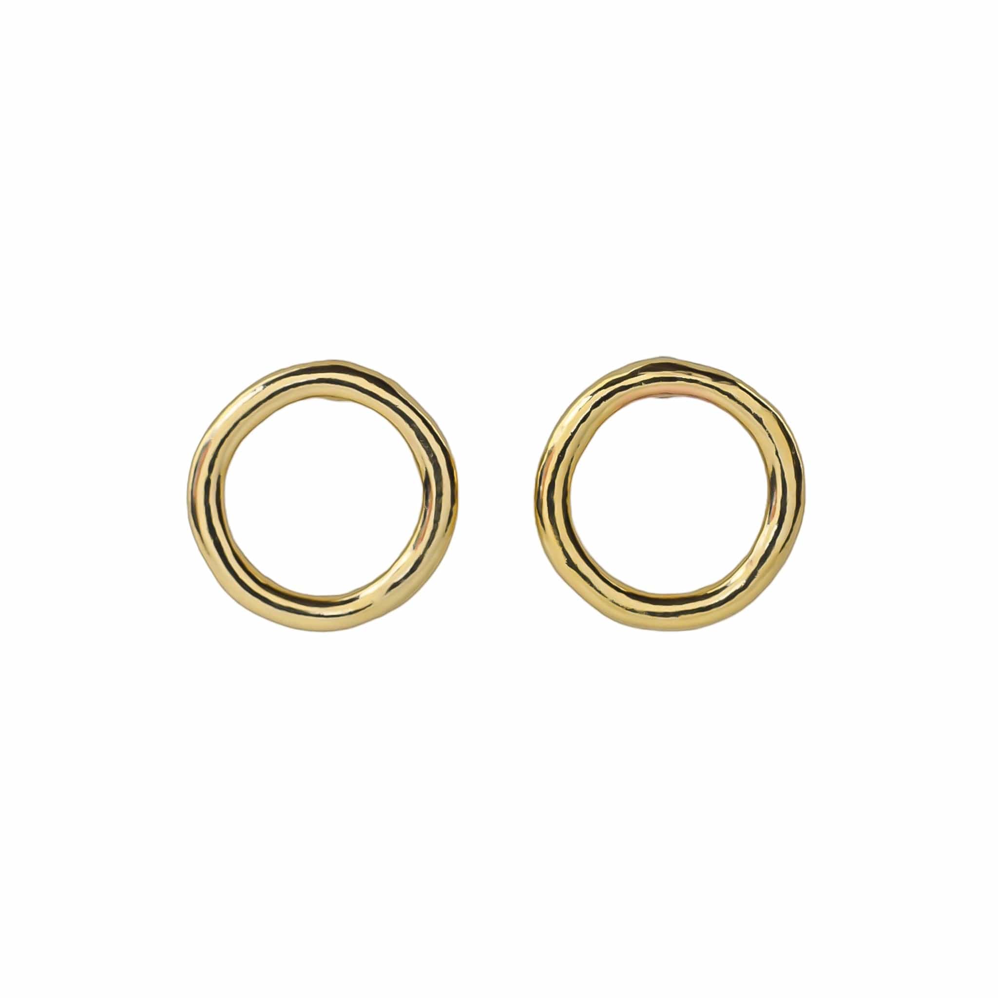 The Silver Stable- Handcrafted British Jewellery Gold Halo Studs earrings