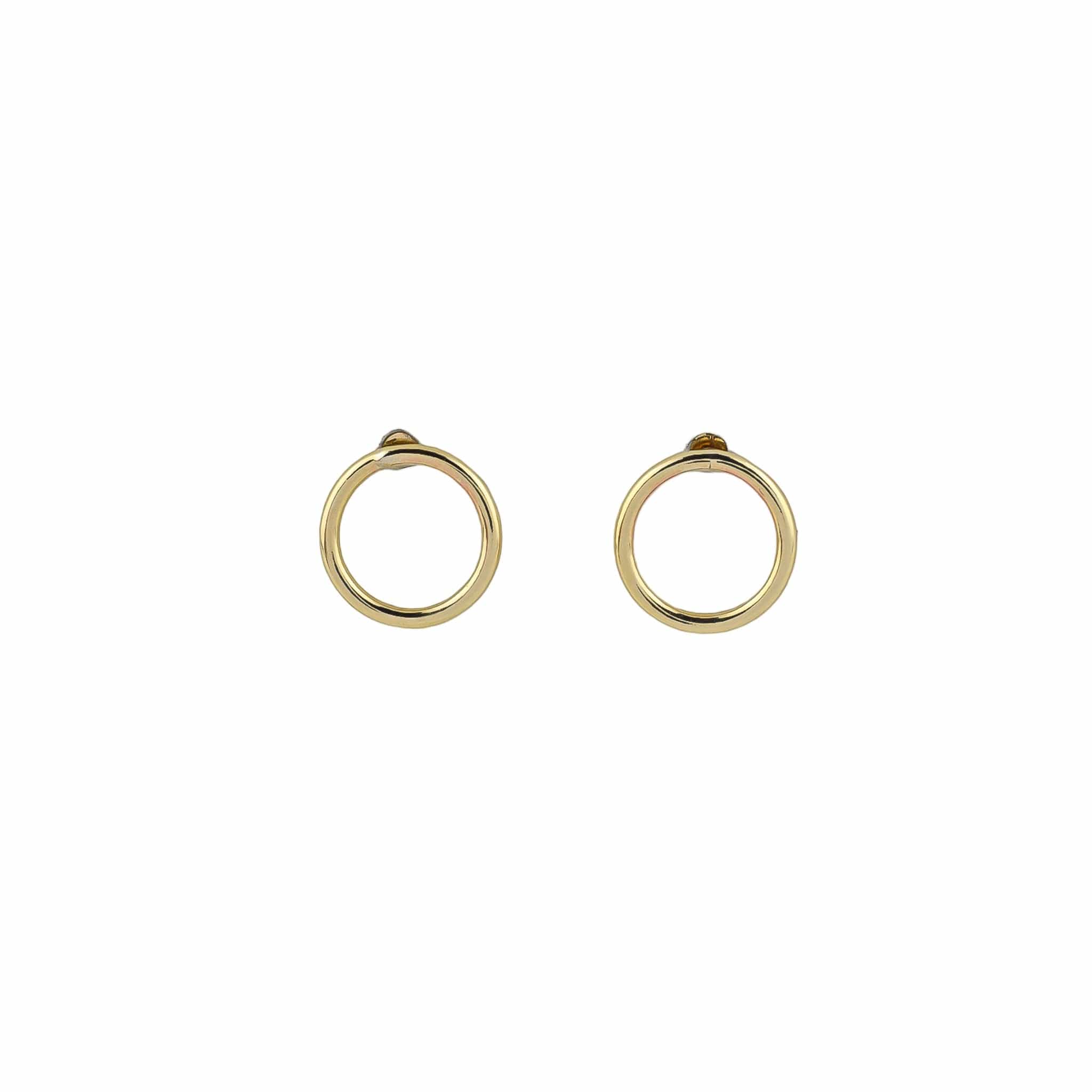 The Silver Stable- Handcrafted British Jewellery Gold Mini Halo Studs earrings