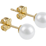 The Silver Stable- Handcrafted British Jewellery Gold Pearl Earrings earrings