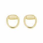 The Silver Stable- Handcrafted British Jewellery Gold Snaffle Earrings earrings