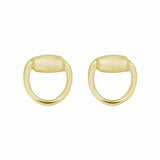 The Silver Stable- Handcrafted British Jewellery Gold Snaffle Earrings earrings