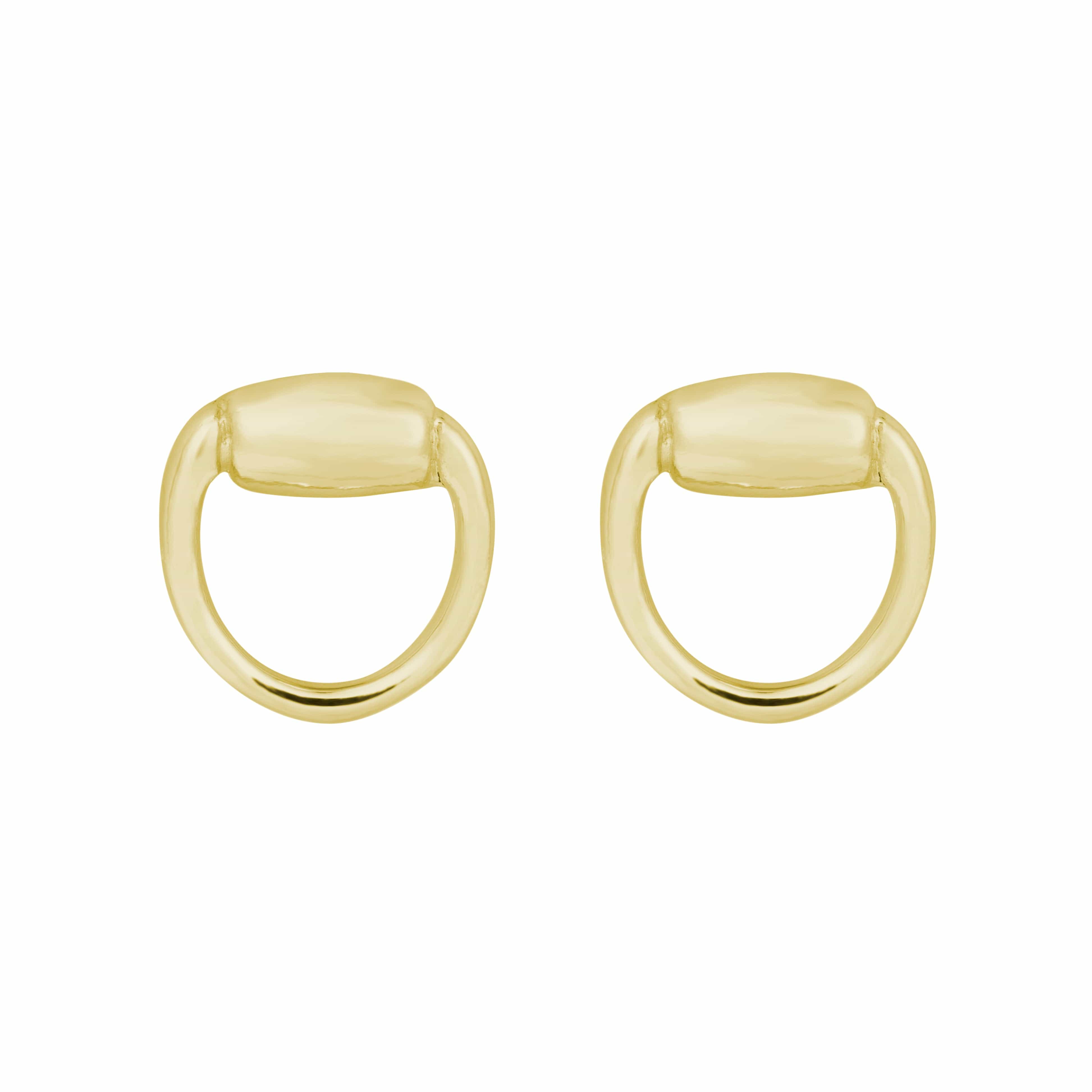 The Silver Stable- Handcrafted British Jewellery Gold Snaffle Earrings earrings
