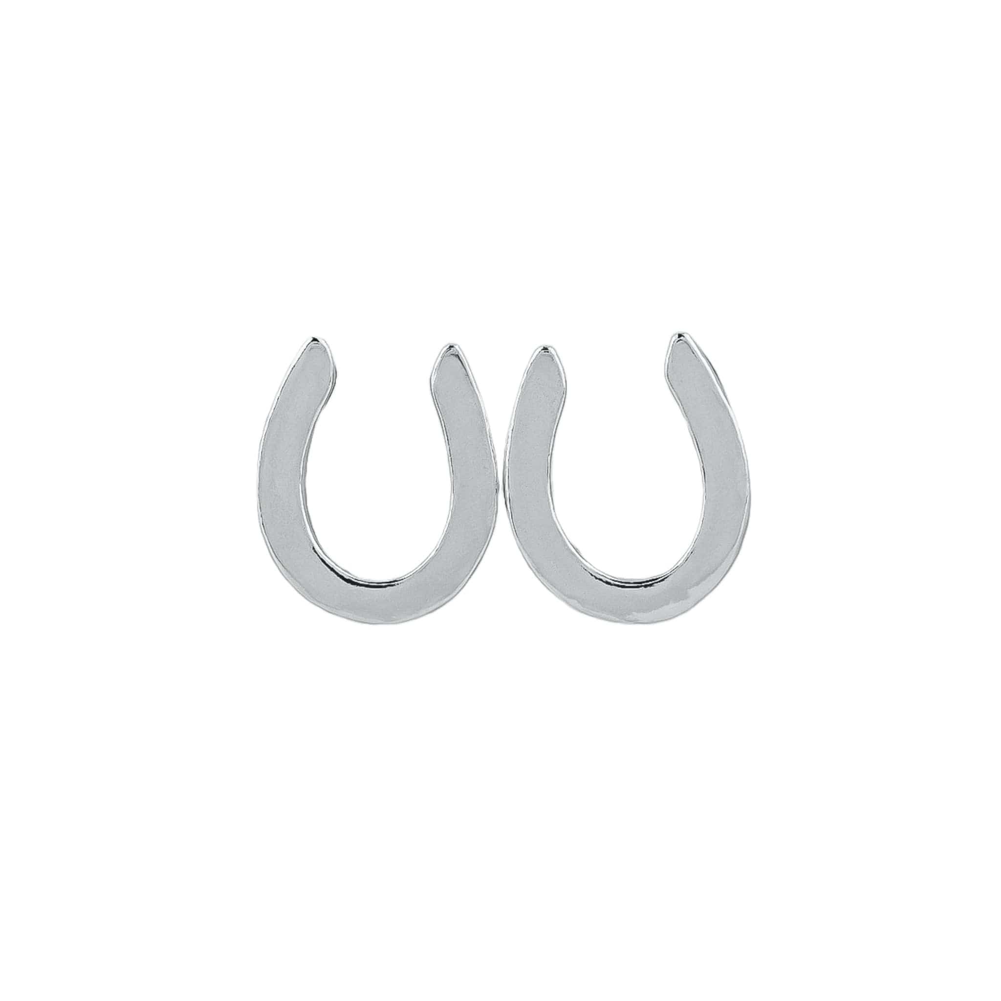 The Silver Stable- Handcrafted British Jewellery Silver Maxi Horseshoe Studs earrings