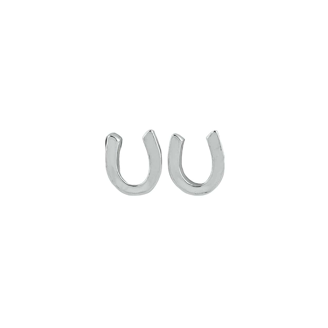 The Silver Stable- Handcrafted British Jewellery Silver Mini Horseshoe Studs earrings