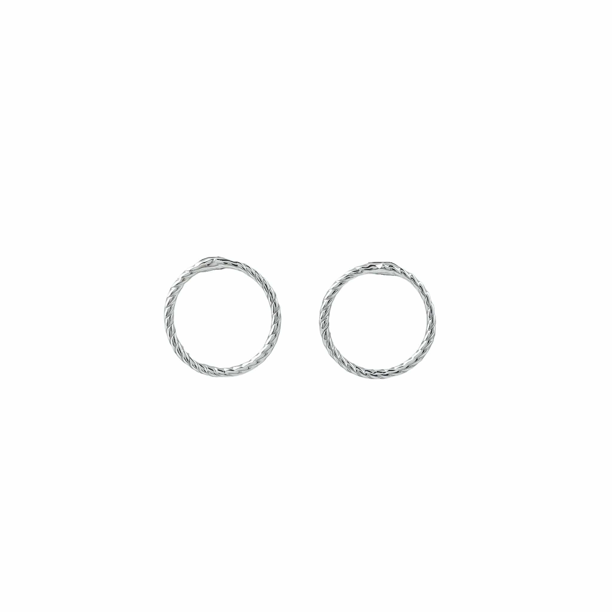 The Silver Stable- Handcrafted British Jewellery Silver Mini Rope Halo Studs earrings