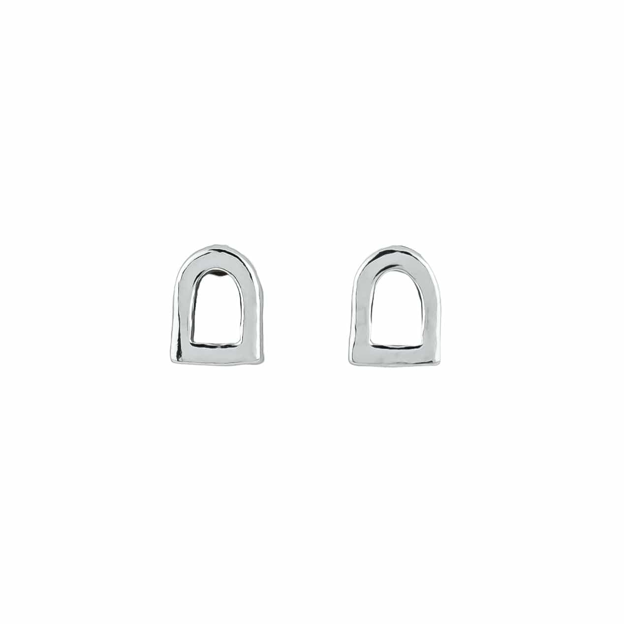 The Silver Stable- Handcrafted British Jewellery Silver Mini Stirrup Studs earrings