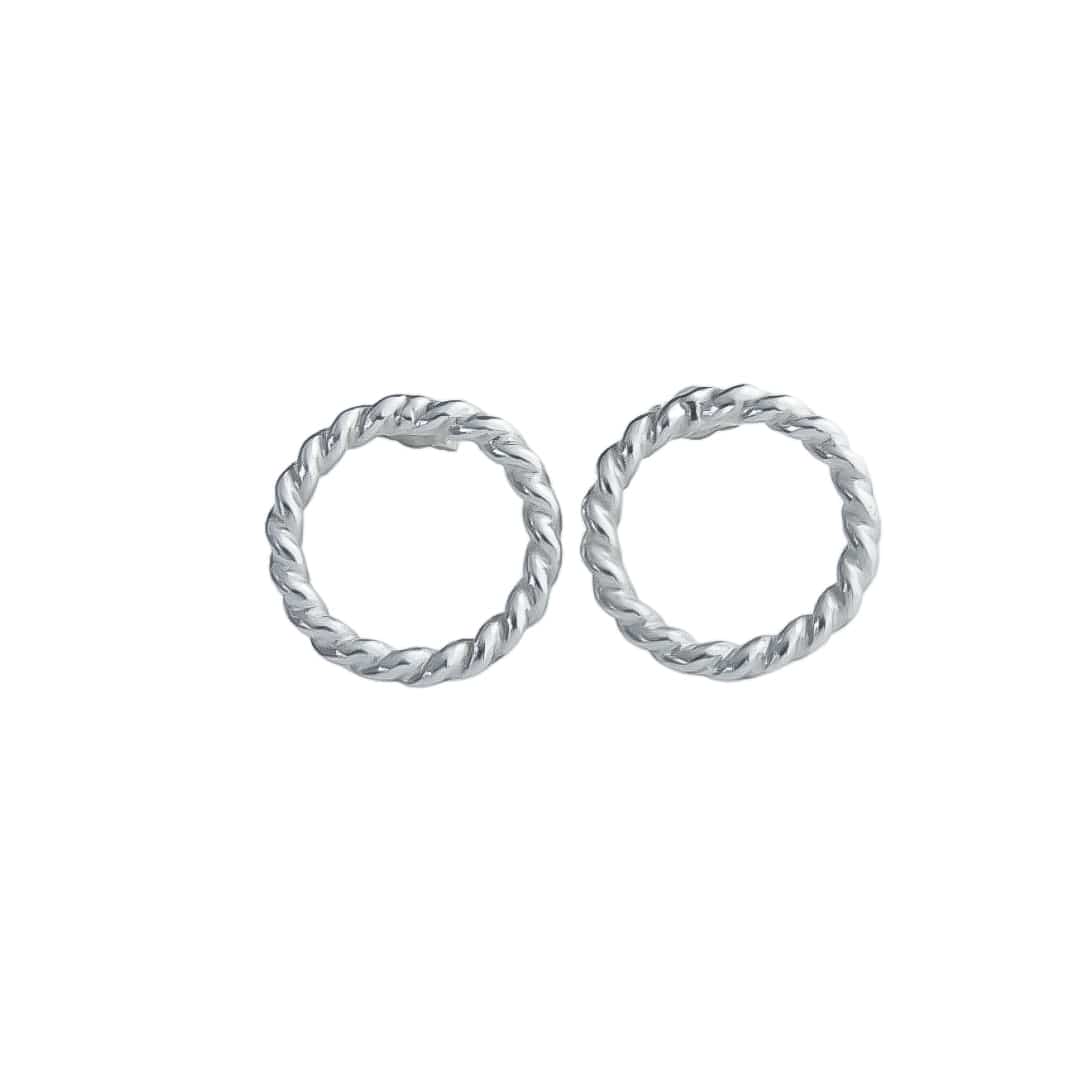 The Silver Stable- Handcrafted British Jewellery Silver Rope Halo Earrings earrings
