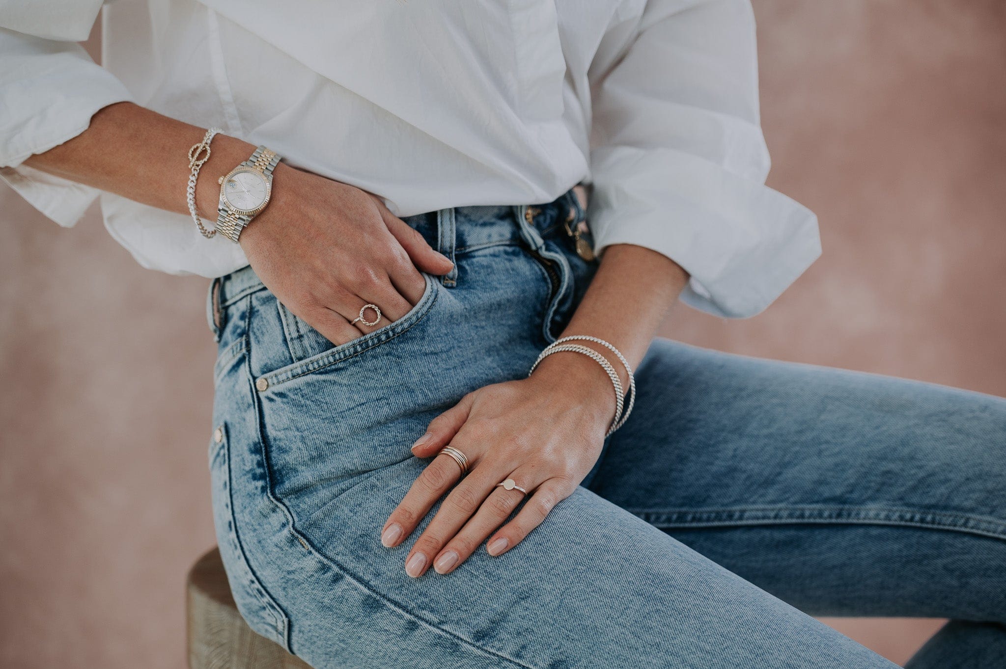 Handmade british jewellery made from recycled sterling silver and gold
