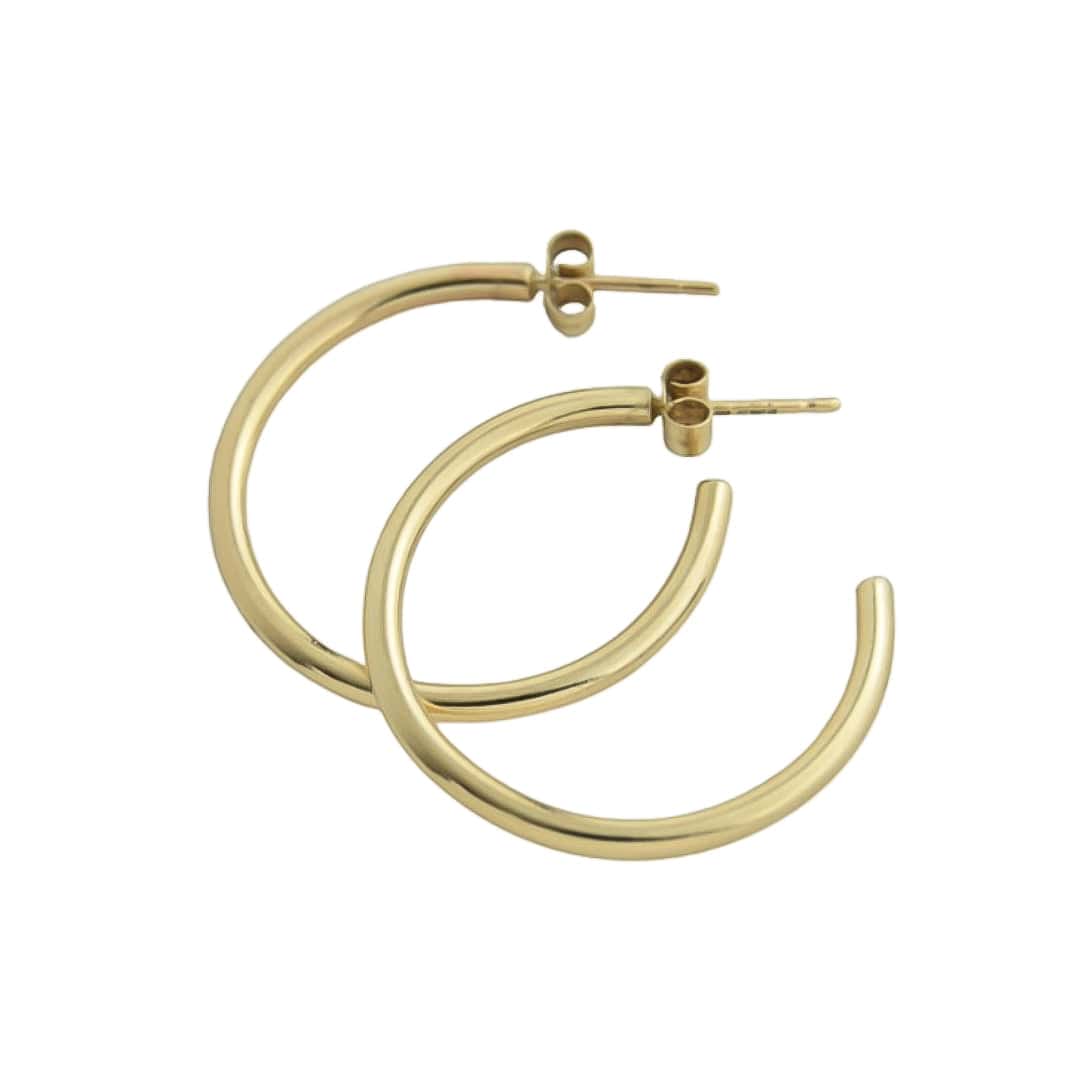 The Silver Stable- Handcrafted British Jewellery Gold Maxi Hoops hoop earrings