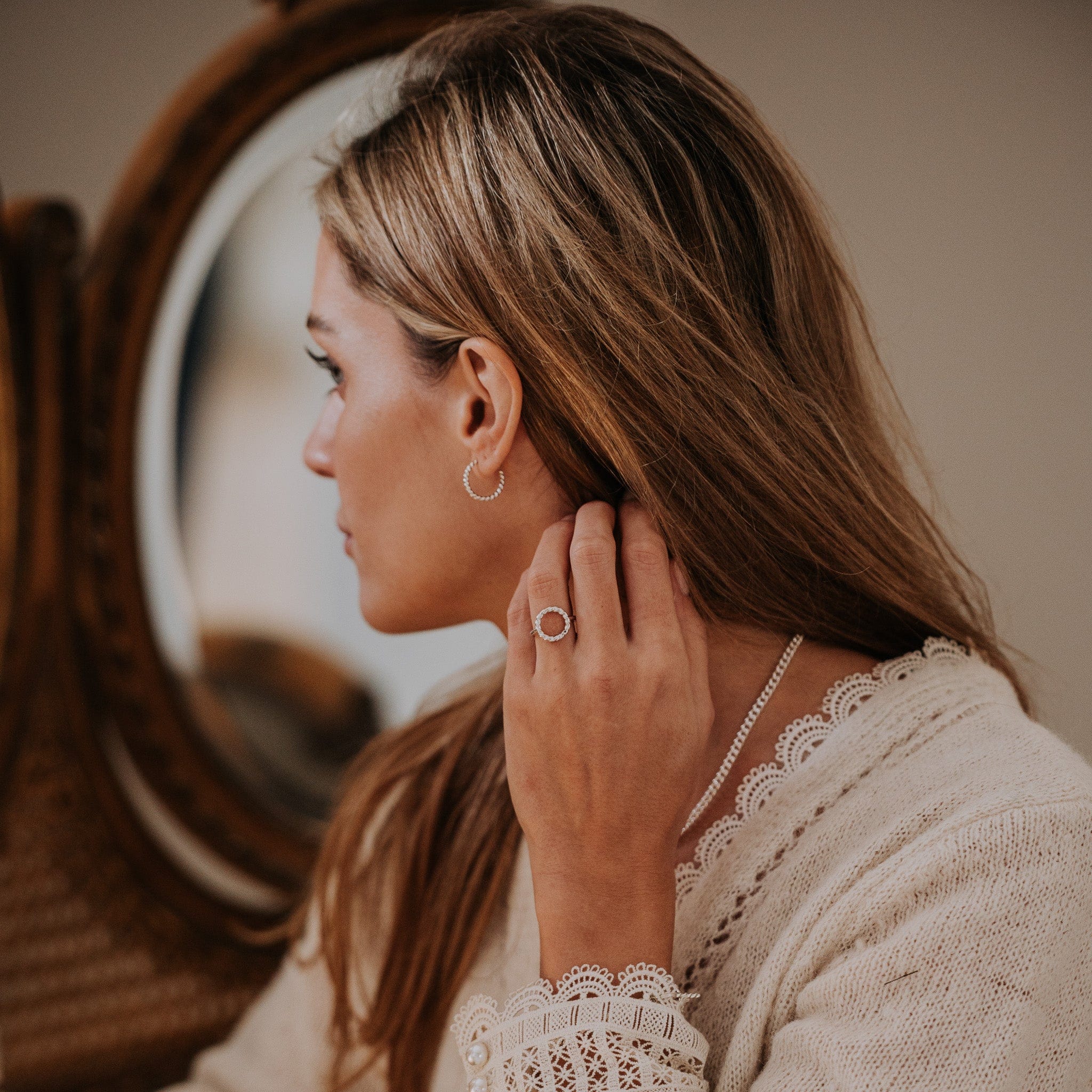The Silver Stable- Handcrafted British Jewellery Silver Rope Mini Hoops hoop earrings