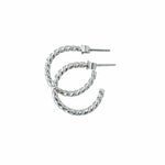 The Silver Stable- Handcrafted British Jewellery Silver Rope Mini Hoops hoop earrings