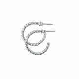 The Silver Stable- Handcrafted British Jewellery Silver Rope Mini Hoops hoop earrings