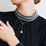 Adjustable Hammered Silver Disc Necklace