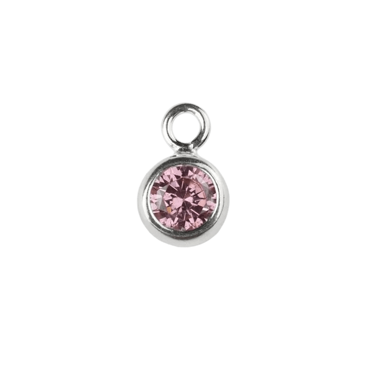 The Silver Stable- Handcrafted British Jewellery 16 inch / June (Alexandrite) Birthstone & Engraved Silver Disc Necklace necklace