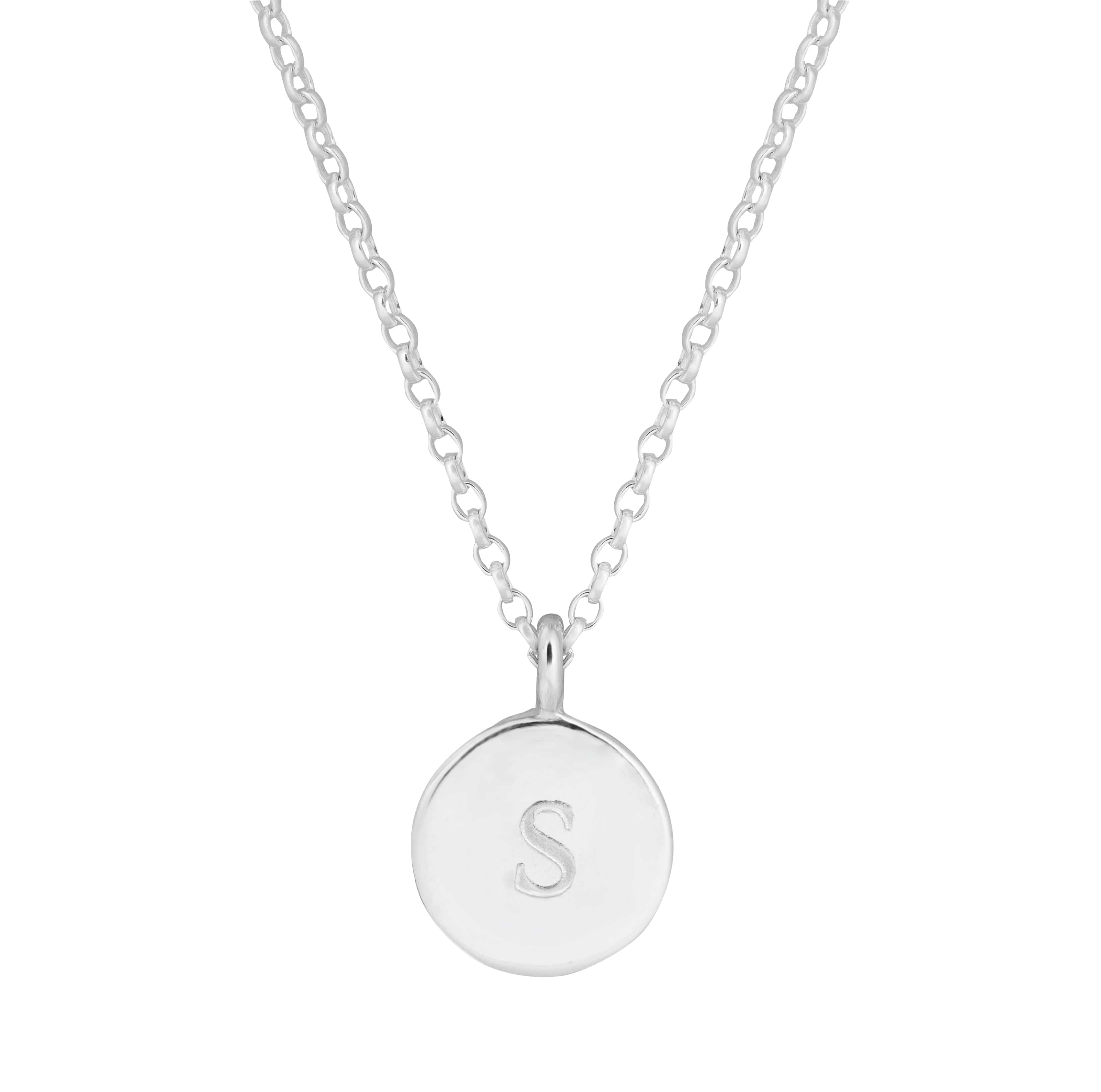The Silver Stable- Handcrafted British Jewellery 16 inch / No thanks Silver Initial Necklace necklace