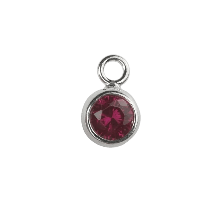 The Silver Stable- Handcrafted British Jewellery 16 inch / October (Tourmaline) Birthstone & Engraved Silver Disc Necklace necklace