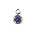 The Silver Stable- Handcrafted British Jewellery 16 inch / September (Sapphire) Birthstone & Engraved Silver Disc Necklace necklace