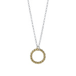 The Silver Stable- Handcrafted British Jewellery 16 inch Silver & Gold Halo Necklace necklace