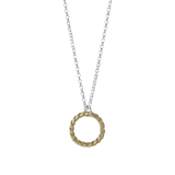 The Silver Stable- Handcrafted British Jewellery 16 inch Silver & Gold Halo Necklace necklace