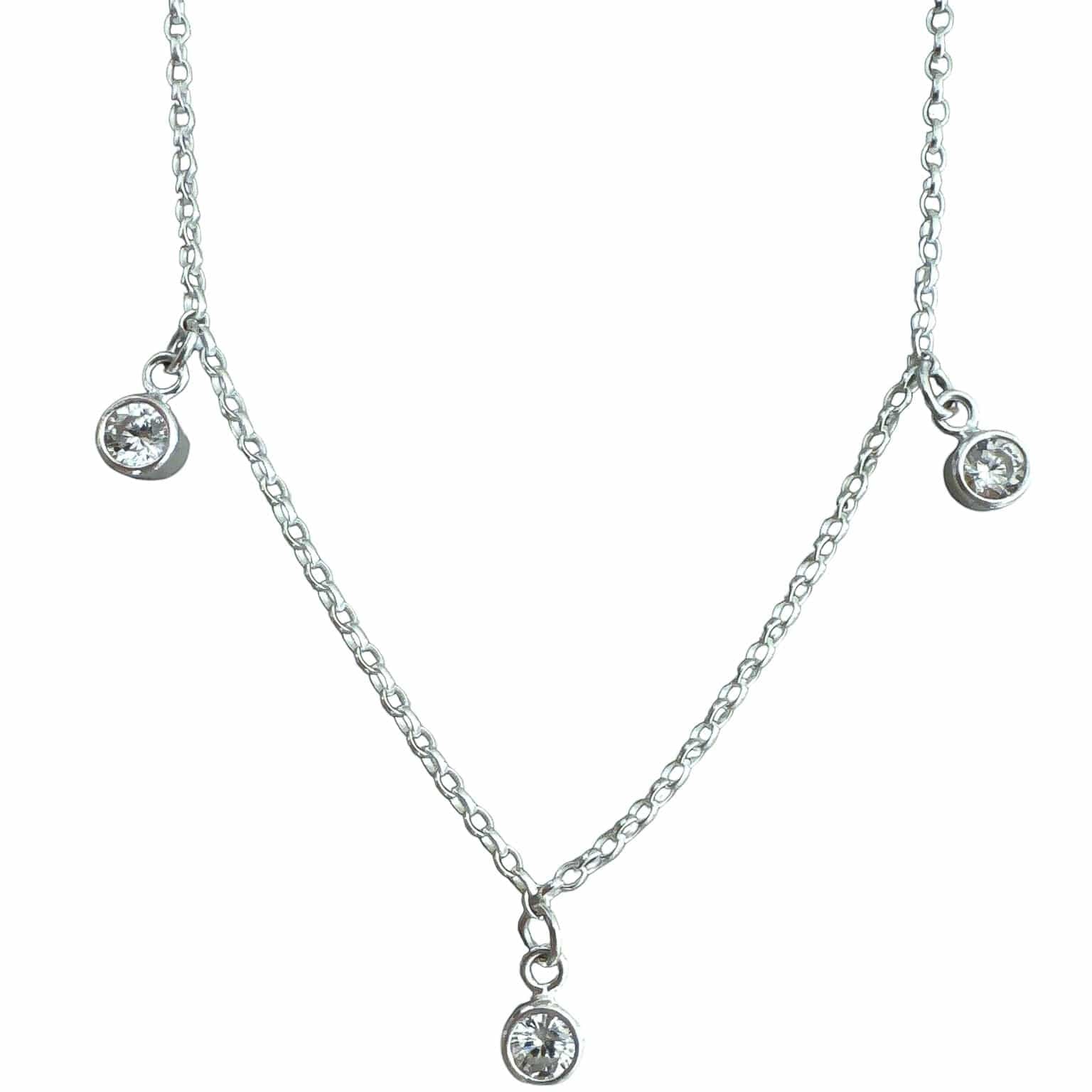 The Silver Stable- Handcrafted British Jewellery 3* Birthstone Necklace necklace