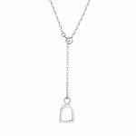 The Silver Stable- Handcrafted British Jewellery Adjustable Silver Stirrup Necklace necklace