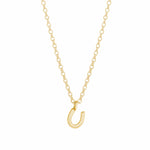 The Silver Stable- Handcrafted British Jewellery Gold / 16 inch Silver Mini Horseshoe Necklace necklace
