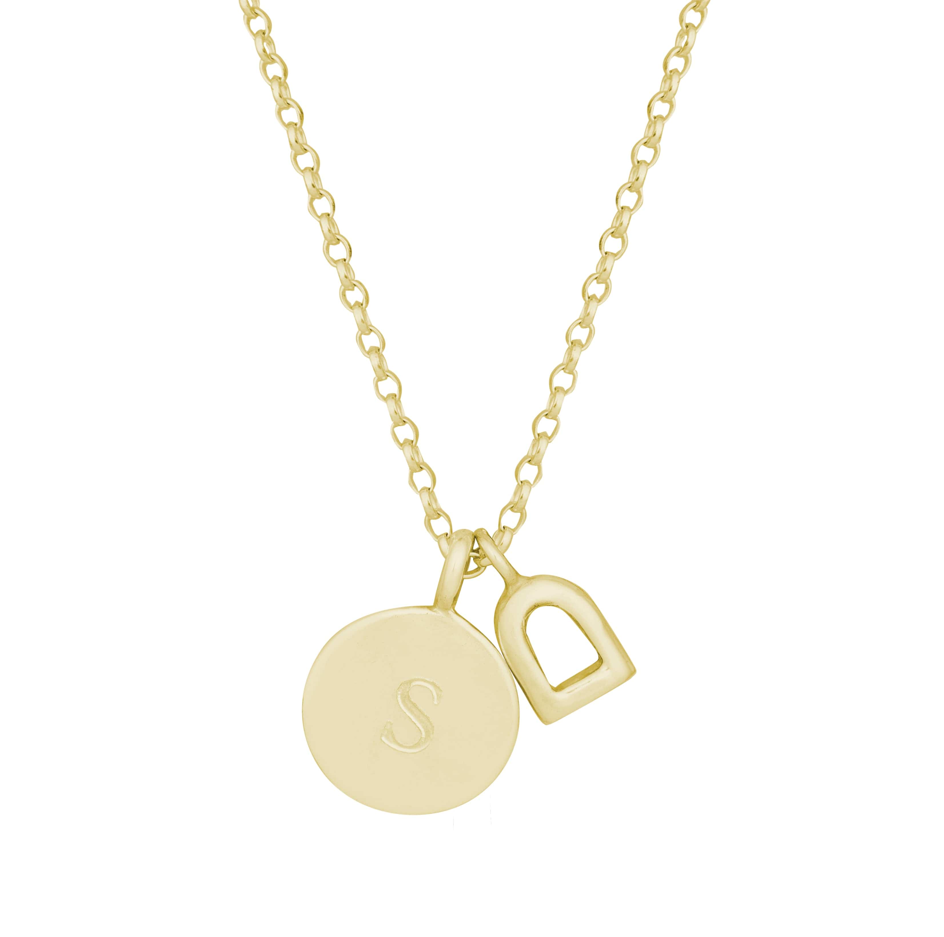 The Silver Stable- Handcrafted British Jewellery Gold Initial Necklace necklace