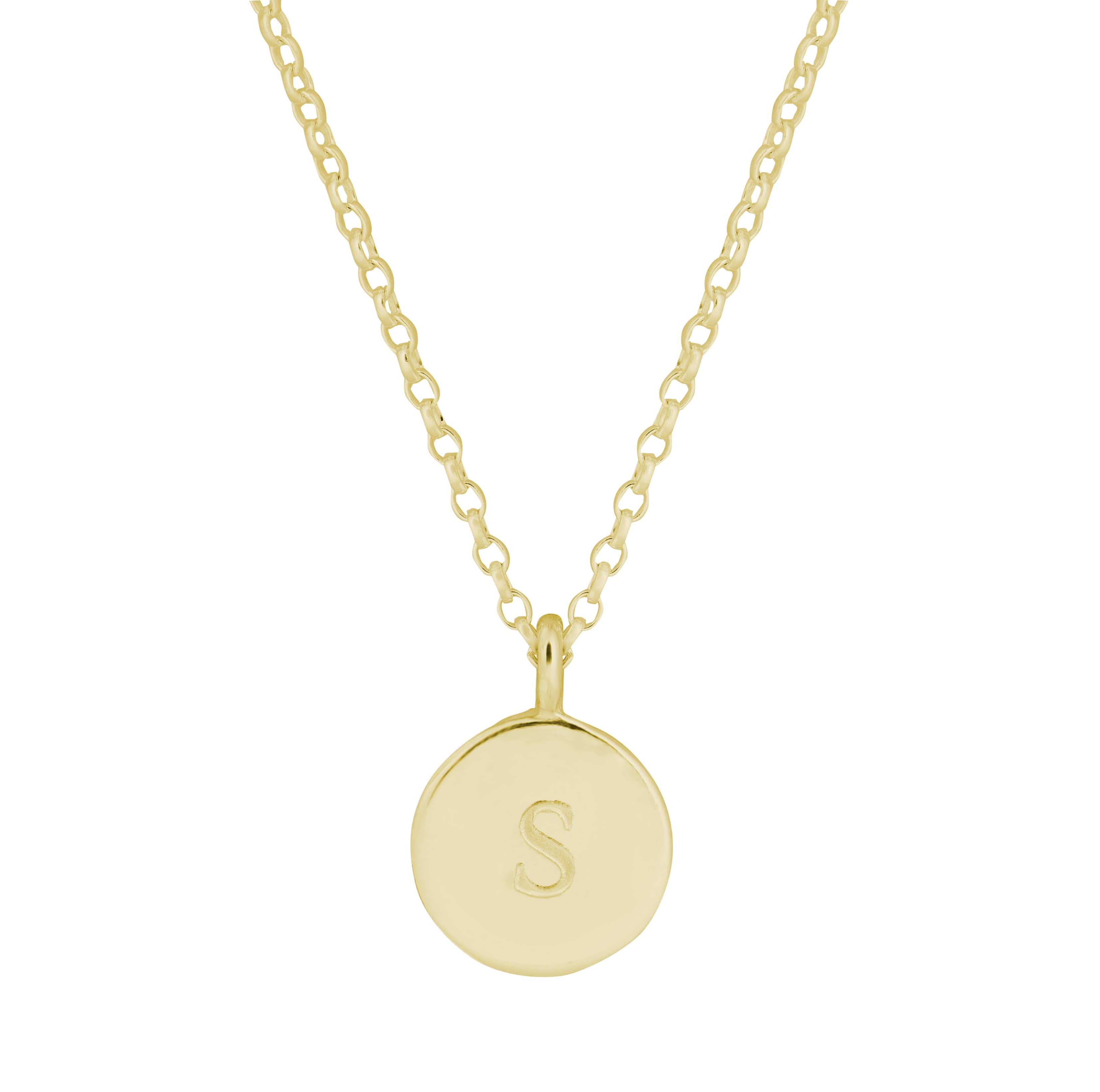 The Silver Stable- Handcrafted British Jewellery Gold Initial Necklace necklace