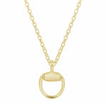 The Silver Stable- Handcrafted British Jewellery Gold Mini Snaffle Necklace necklace