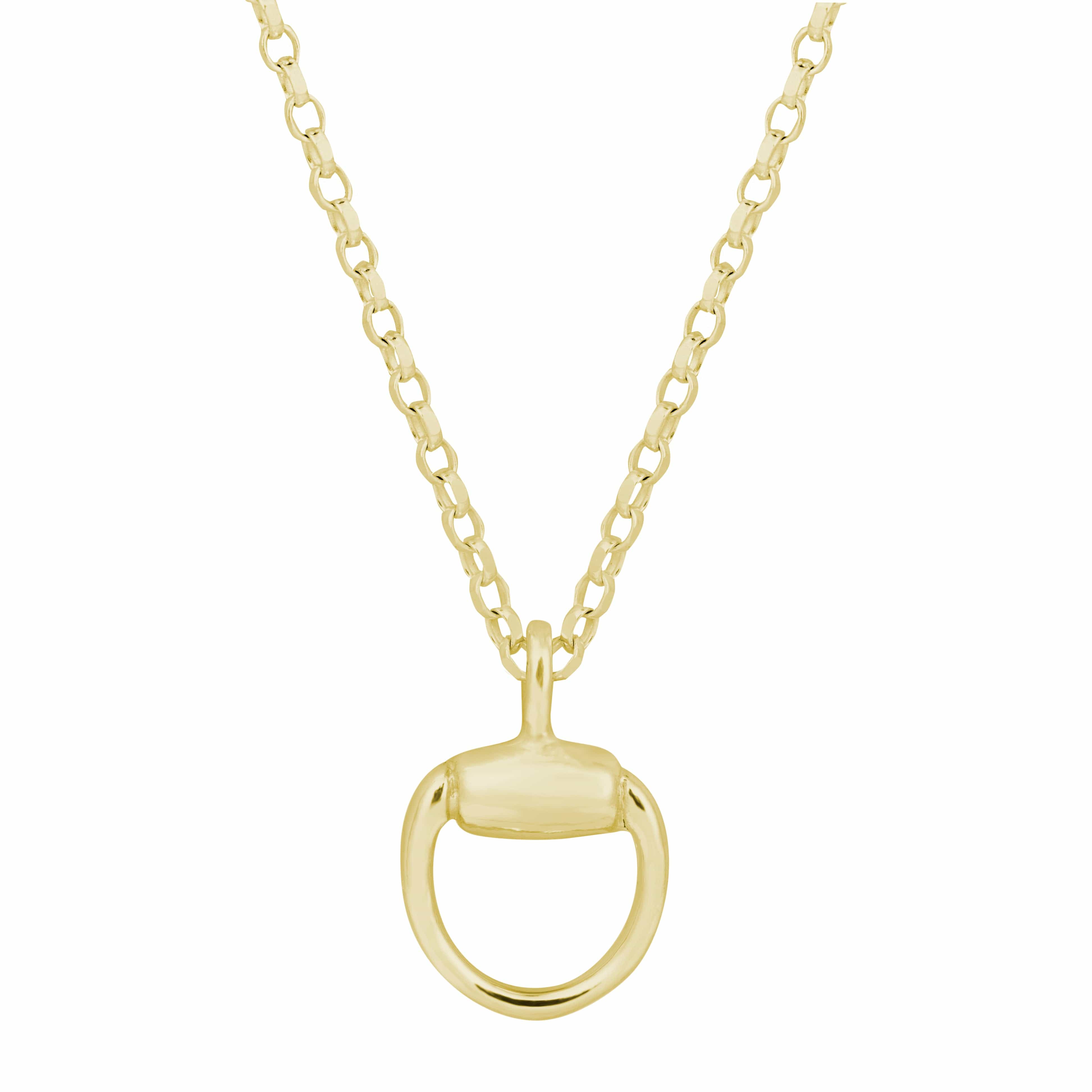 The Silver Stable- Handcrafted British Jewellery Gold Mini Snaffle Necklace necklace