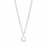 The Silver Stable- Handcrafted British Jewellery Silver / 16 inch Silver Mini Stirrup Necklace necklace