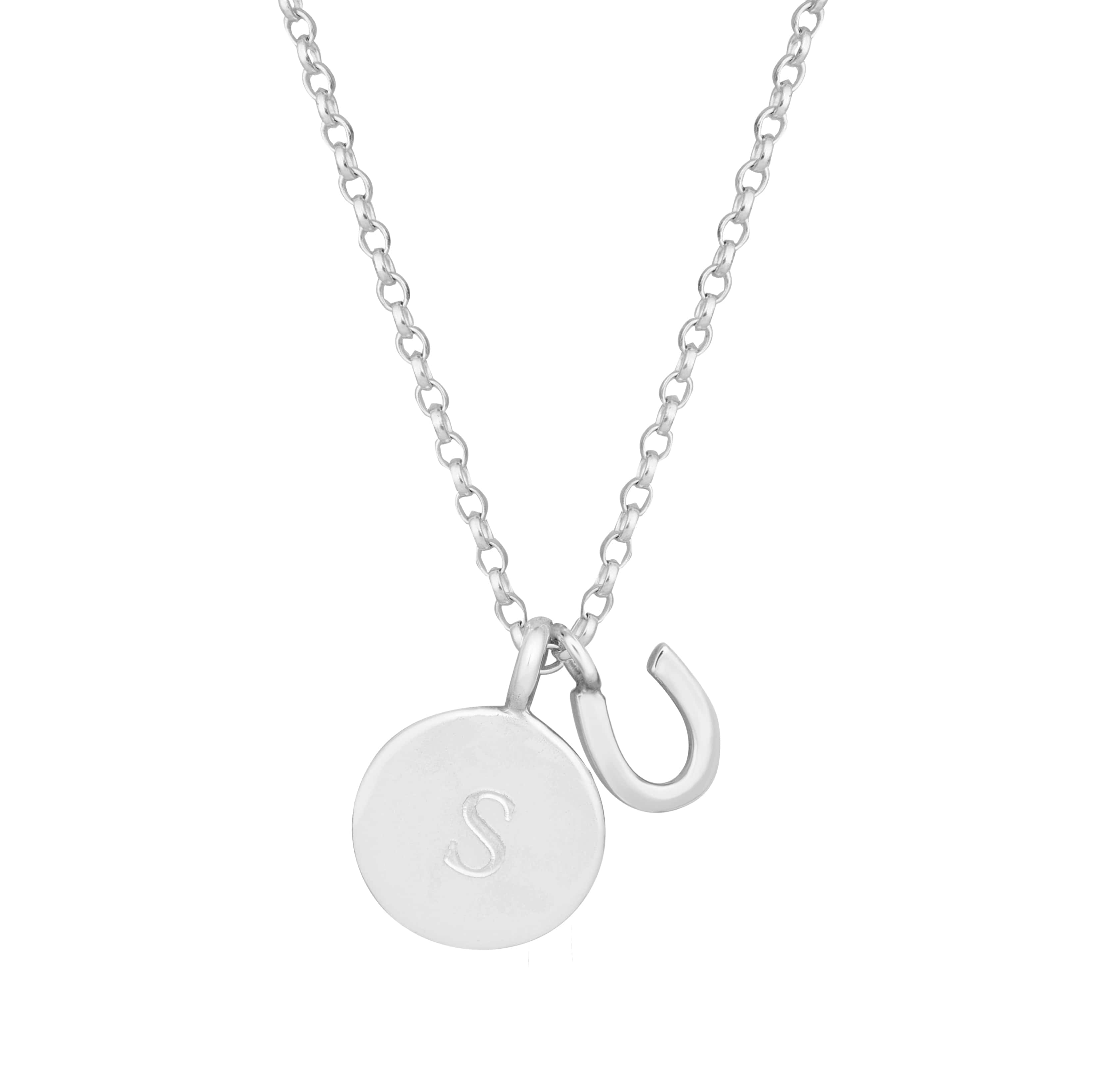 The Silver Stable- Handcrafted British Jewellery Silver & Gold Initial Necklace necklace