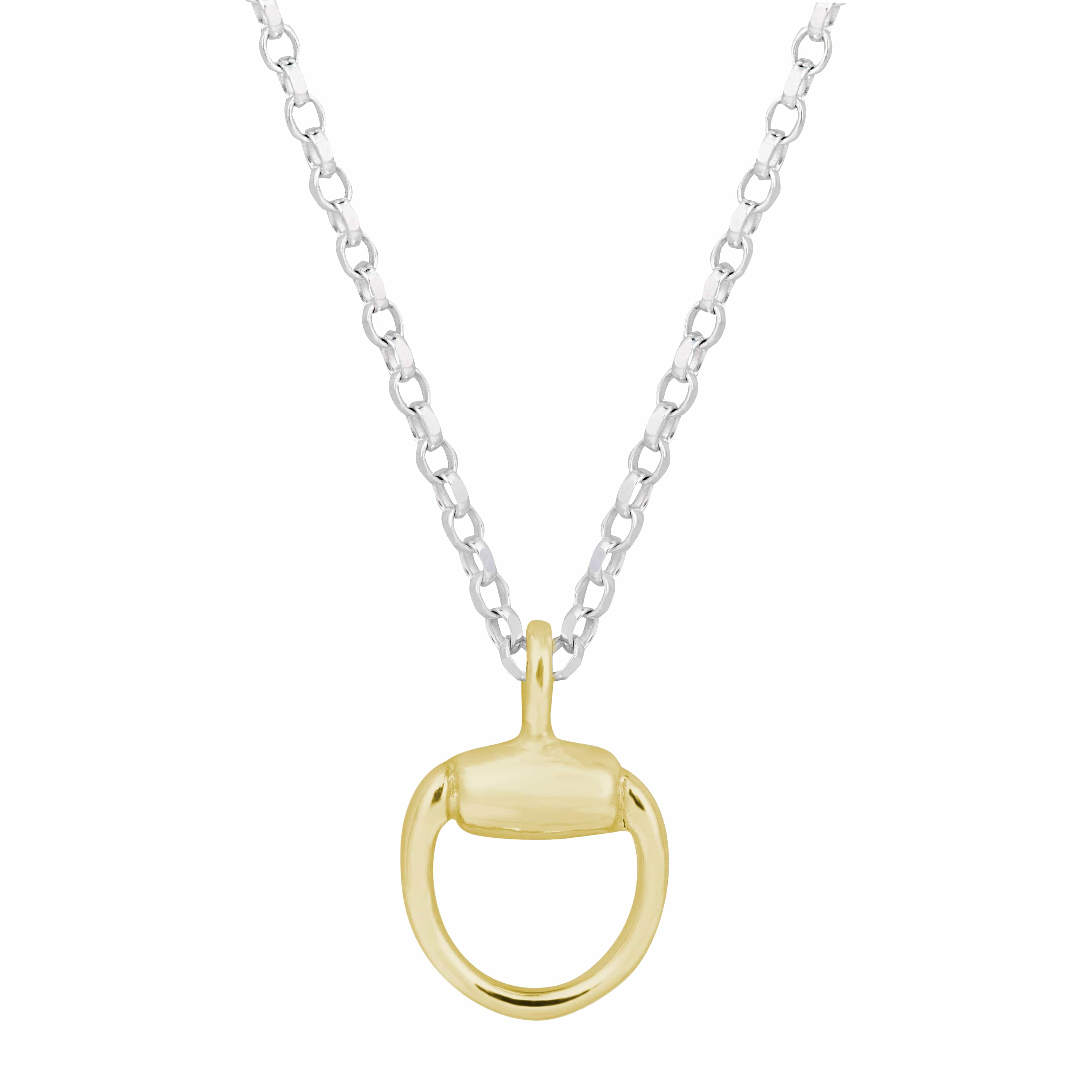 The Silver Stable- Handcrafted British Jewellery Silver & Gold Mini Snaffle Necklace necklace